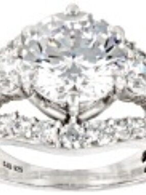 Bella Luce Platinum Plated Ring 8.90ctw. Size 10